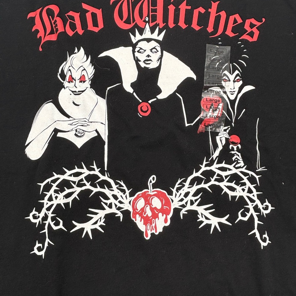 Disney Villains Bad Witches Short Sleeve Shirt Ursula Maleficent Evil Queen - Picture 2 of 3